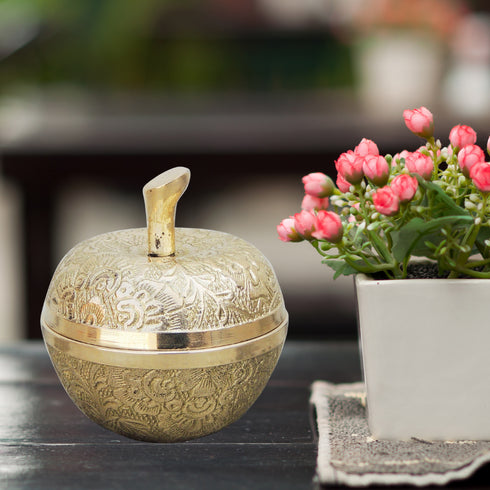 Brass Apple Shape Bowl 0.94Kg